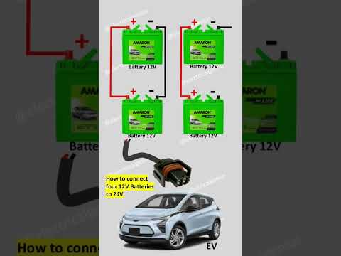 How to connect  four 12 volt batteries to 24 volt / 24 volt batteries @Electricalgenius