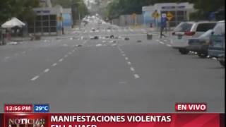 Manifestaciones violentas en la UASD