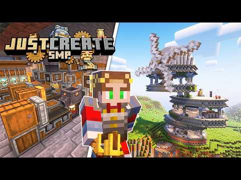 I Learned to Use a SCHEMATICANNON in Minecraft Just Create SMP! [#4]