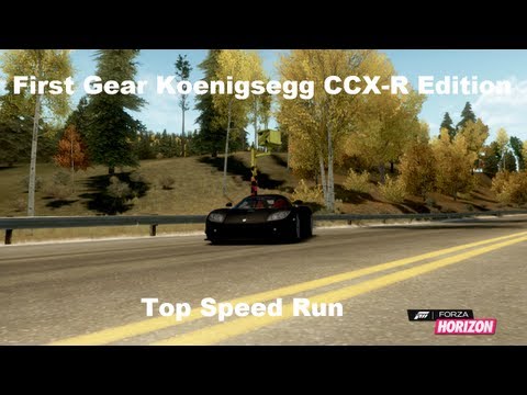 First Gear - Koenigsegg CCX-R Edition Top Speed Run (Forza Horizon)