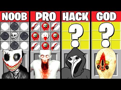 Minecraft Battle: SCP-096 & SCP-173 CRAFTING CHALLENGE - NOOB vs PRO vs HACKER vs GOD ~ Animation