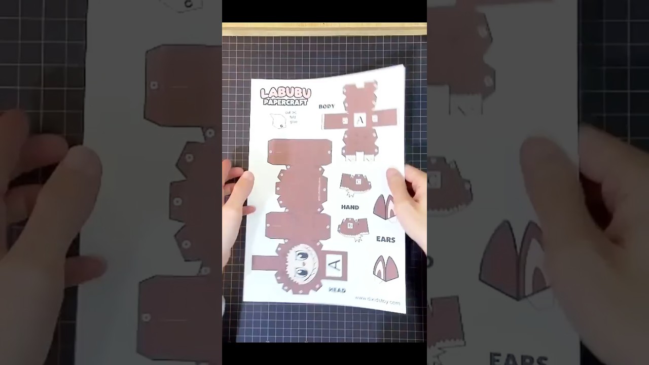 I made a Labubu out of paper. #labubu #labooboo #labubusong #papercraft #whereislabubufrom