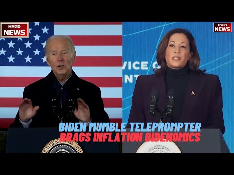 Biden Mumbling Through Teleprompter Script, Gaffes, Brags Inflation Down Due To Bidenomics