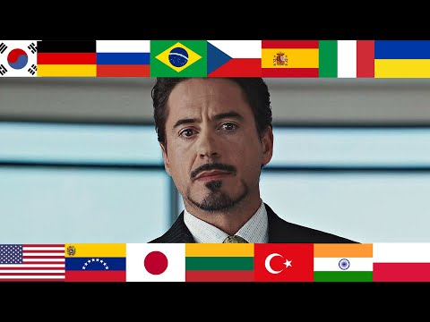 "I AM IRON MAN" in 16 different languages