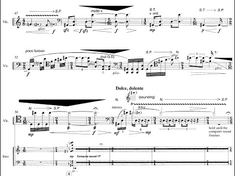 Kaija Saariaho - Près for 'Cello and Electronics (1992; rev. 1995) [Score-Video]