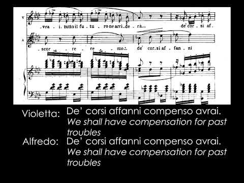 Parigi, o Cara (Italian & English sub) La Traviata - Verdi (Joan Sutherland & Luciano Pavarotti)