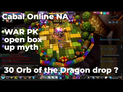 Cabal Online NA Ep 39 DM YoutubeUnknowwi WAR PK open box up myth 30 Orb of the Dragon drop ?
