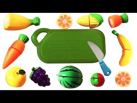 Cutting Fruits and Vegetables with Velcro Toys for Kids @ Kid2teentv Video