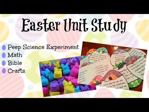 Easter Homeschool Unit Study:  Peep Science, Math, Bible & Crafts Video