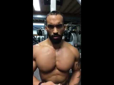 Europe natural bodybuilder Ozan Kılıç trains Chest in Innsbruck, Austria.