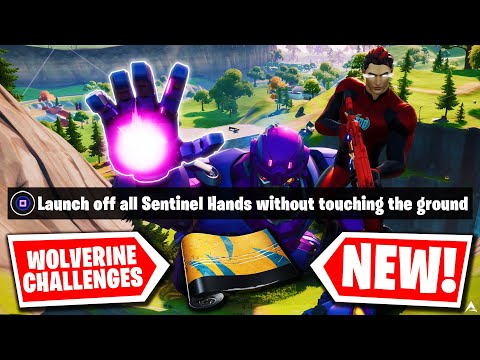 Launch off all Sentinel Hands without touching the ground WOLVERINE CHALLENGES (Fortnite BR)