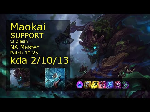 Maokai Support vs Zilean - NA Master 2/10/13 Patch 10.25 Gameplay