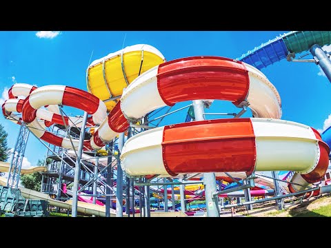Longest Body Slide at Aquacinema | Red & White Water Slide