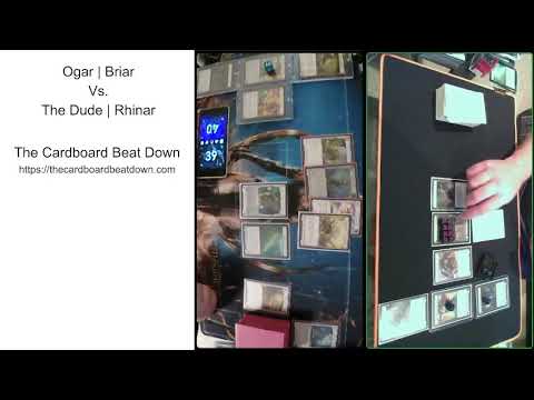 Ogar | Playing Briar vs The Dude | Playing Rhinar | Flesh and Blood Gameplay | Cardboard Beat Down