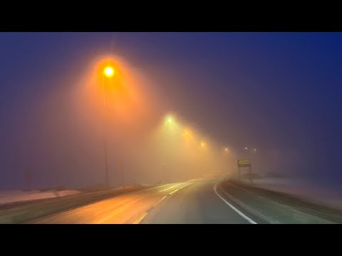 Driving in Steinkjer, Norway | at night i wonder