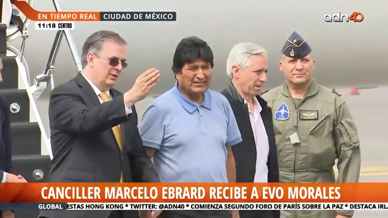 Llegada de Evo Morales a México