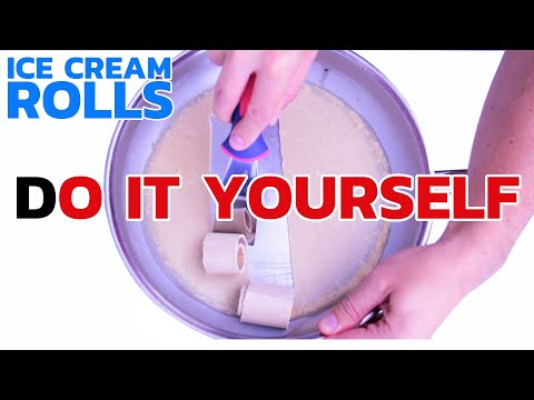 Ice Cream Rolls - DIY RECIPE | How to make Ice Cream Rolls at home - with kinder chocolate