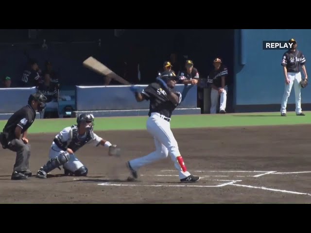 【ファーム】ホークス・コラス フェンス直撃の2打席連続タイムリーヒット!! 2019/9/10 B-H(ファーム)