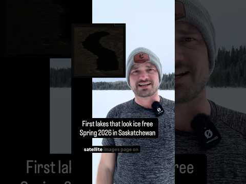 First few lakes that look ice free  - April in Saskatchewan