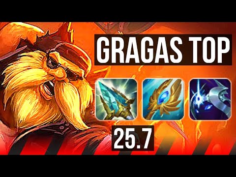 GRAGAS vs VLADIMIR (TOP) | Rank 8 Gragas, Dominating | EUW Challenger | 25.7