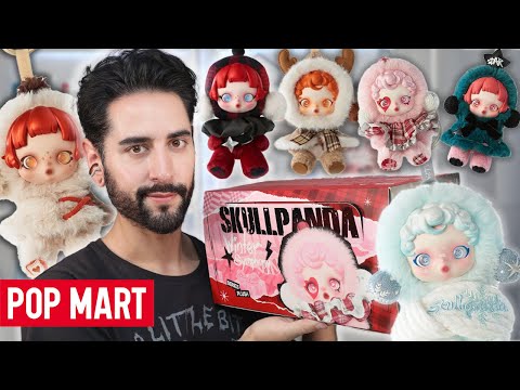 Unboxing POP MART SKULLPANDA Winter Symphony Plush Series BLIND BOXES!