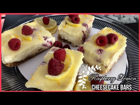 Raspberry Lemon Cheesecake Bars Recipe - Easter Dessert Ideas