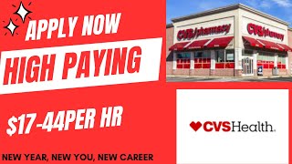 CVS hiring AGAIN| New Year, New You, New Career| Work from home 2024| UP to $44per hr|Remote|