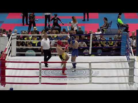 MYKHAILYTSIA PAVLO UKR v HOLMBERG ALEKSI FIN Hungarian Kickboxing World Cup 2023
