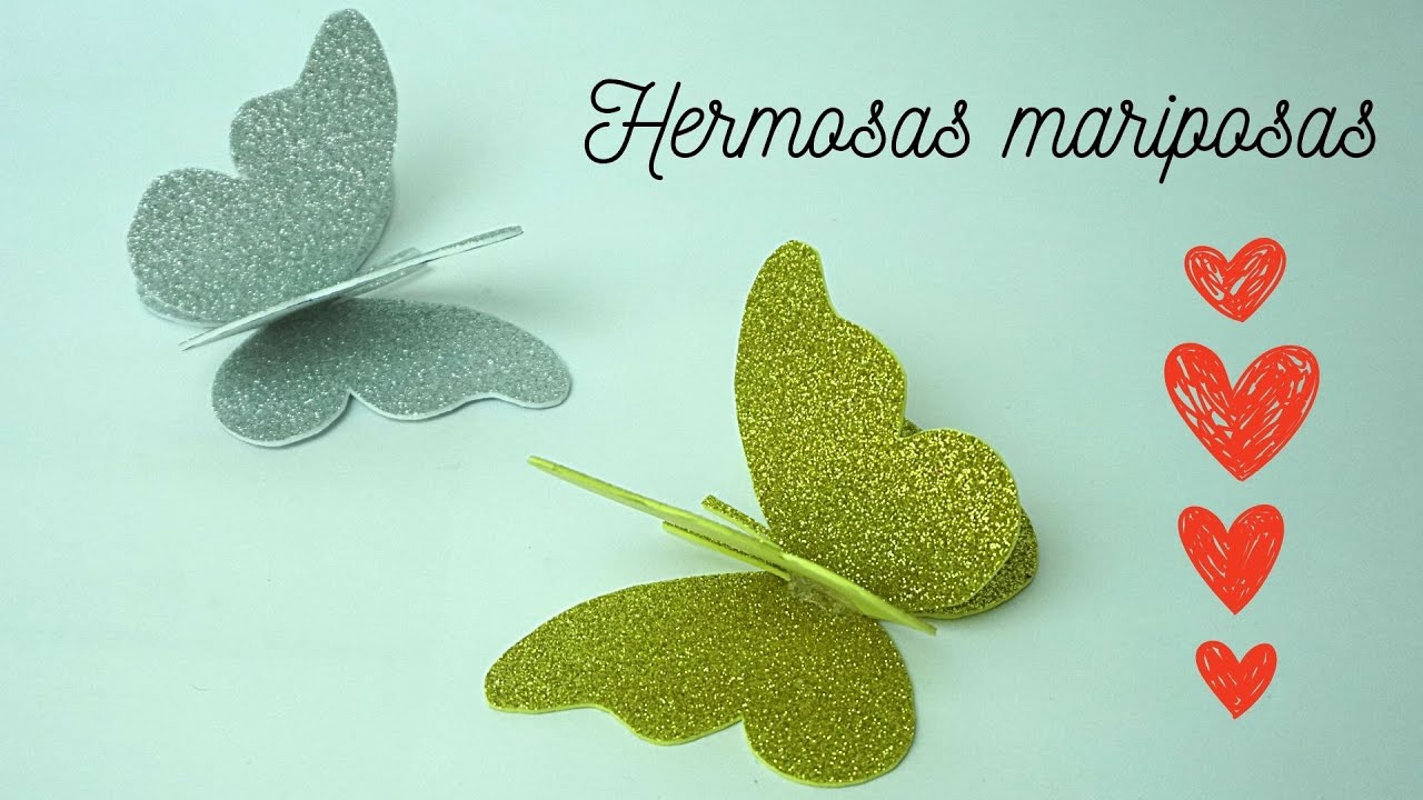 Como Hacer Una Mariposa de Foami | DIY | Mariposa Fácil de Hacer | How to make a butterfly