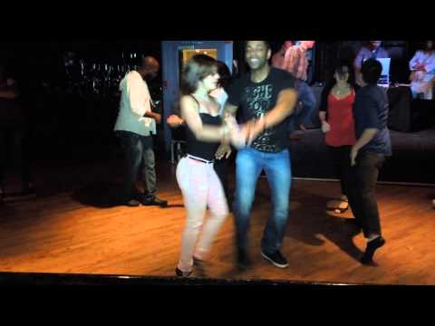 Psyon D. Scott & Malfonda (World Kizomba Champ) Dancing Salsa at the Clarendon Grill Alexandria, VA.