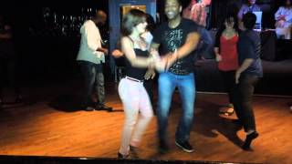 Psyon D. Scott & Malfonda (World Kizomba Champ) Dancing Salsa at the Clarendon Grill Alexandria, VA.