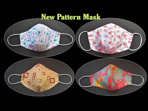 4 Very Easy New Style Pattern Mask - Face Mask Sewing Tutorial - Diy Cloth Face Mask(New Model 2021)