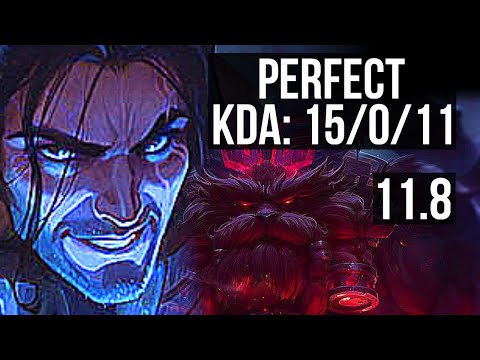 SYLAS vs ORNN (TOP) | 15/0/11, Legendary, 6 solo kills | EUW Diamond | v11.8