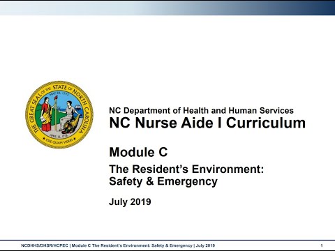 Module C: The Residents Environment - Safety & Emergency