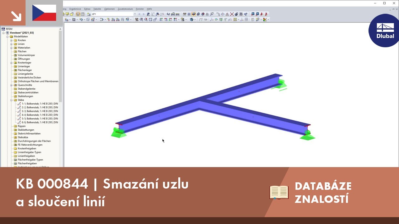 KB 000844 | Smazání uzlu a sloučení linií