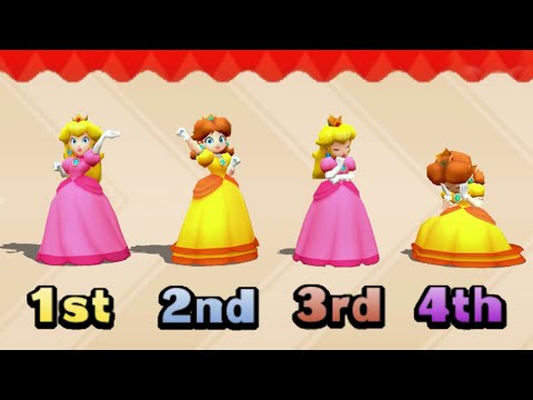Mario Party The Top 100 Minigames - Peach vs Daisy vs Mario vs Luigi (Master CPU)