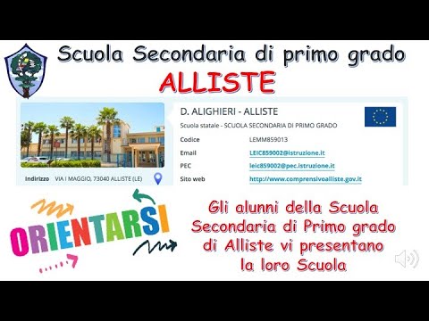 Vi presentiamo la Scuola Secondaria di Primo grado di Alliste