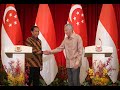 Joint Press Conference between PM Lee Hsien Loong and Indonesian President Joko Widodo
