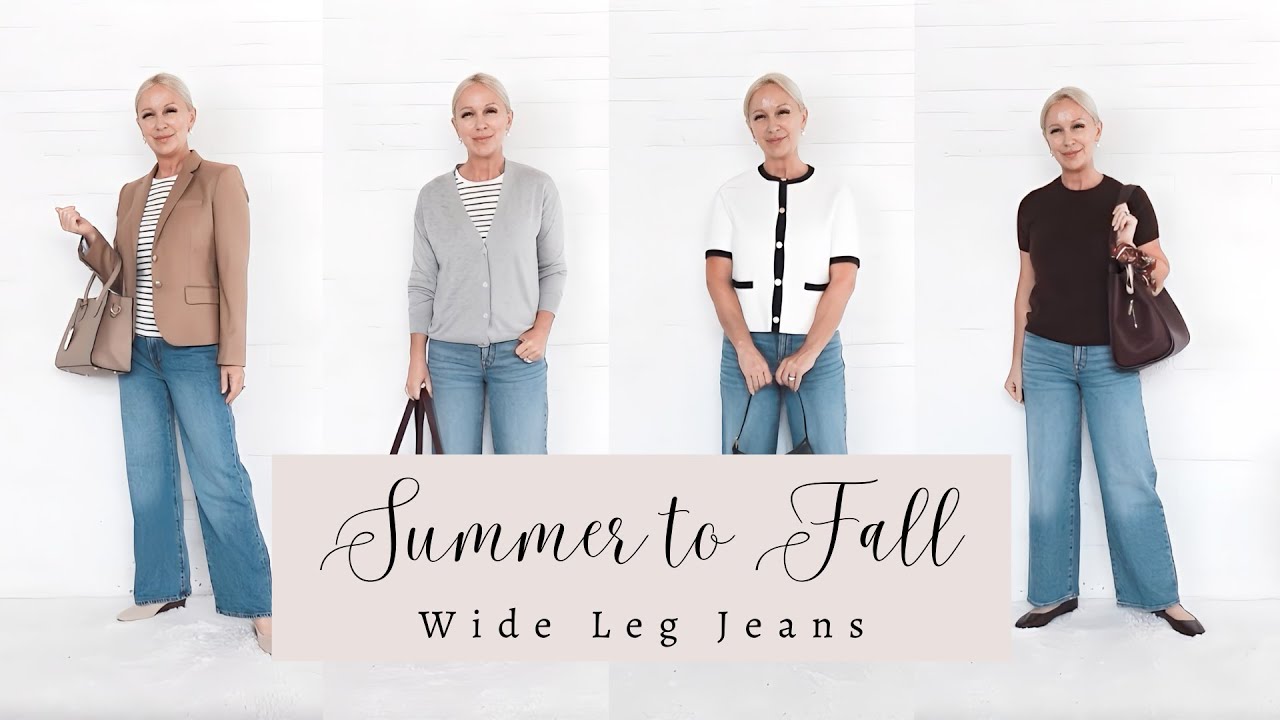 Adding Wide Leg Jeans to the Summer-to-Fall Capsule Wardrobe