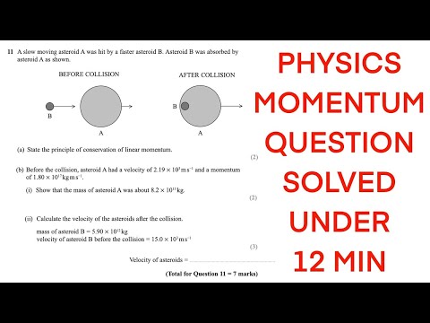 Momentum Question Solved under 12 minutes | Physics A-level Edexcel | Mechanics and Materials