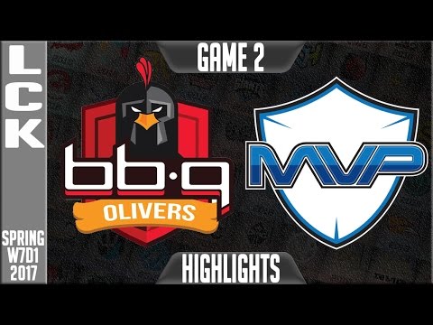 bbq Olivers vs MVP Highlights Game 2 - LCK Week 7 Day 1 Spring 2017 BBQ vs MVP G2
