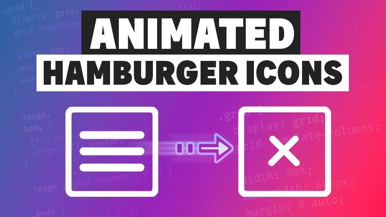 Basic, Intermediate & Pro animated hamburger icons