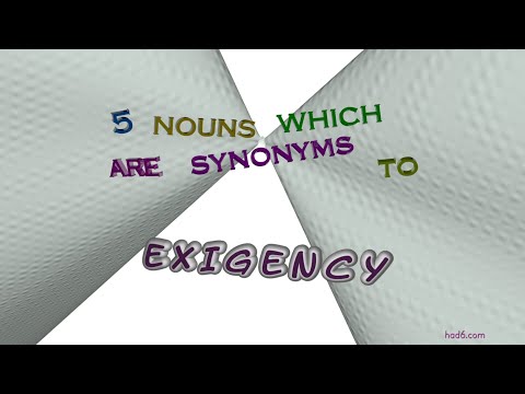exigency - 6 nouns synonym of exigency (sentence examples)