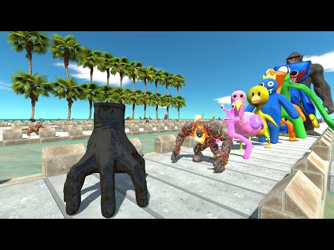 Black Hand Wednesday vs King Kong COCONUT DEATH RUN - Animal Revolt Battle Simulator