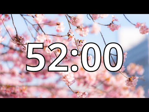 52 Minutes Timer with Music | Cherry Blossom Timer