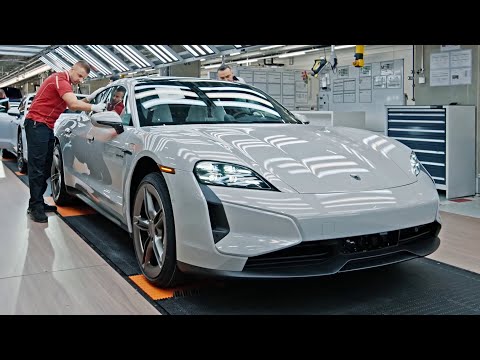 2025 Porsche Taycan PRODUCTION Line in Germany