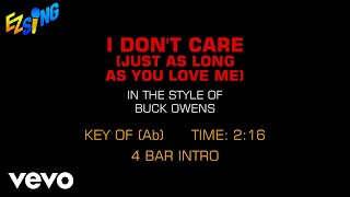 Buck Owens - I Don't Care (Just As Long As You Love Me) (Karaoke EZ Sing)