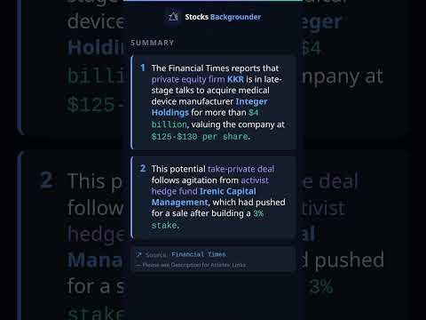 KKR Nears $4bn Take-Private Deal for Medical Device Maker ...