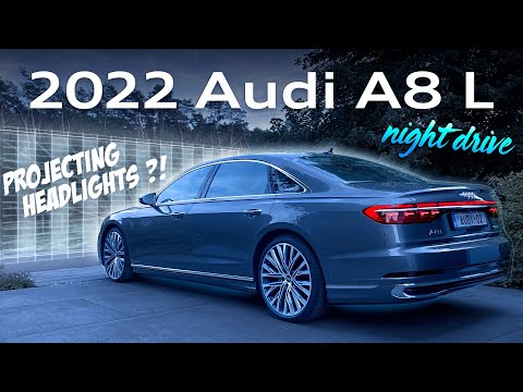 NEW Audi A8 L Nachtfahrt - projizierende Scheinwerfer!
