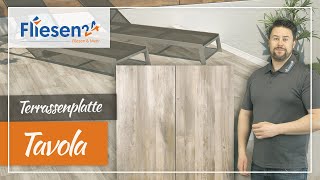 Holzoptik Terrassenplatte | Tavola 45x90 cm | Feinsteinzeug in 2 cm Stärke